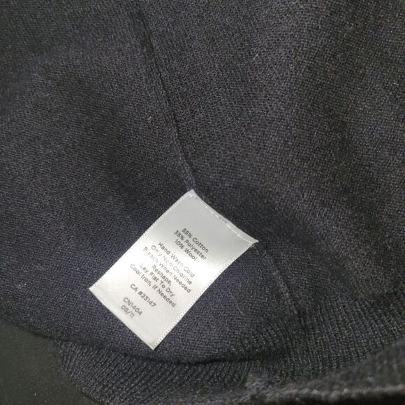 Talbots Black Ruffle Open Cardigan Sweater 1X - Picture 8 of 9